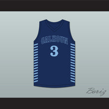 Load image into Gallery viewer, JD Davison 3 Calhoun High School Tigers Navy Blue Basketball Jersey 1