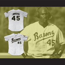 Load image into Gallery viewer, Michael Jordan 45 Birmingham Barons Pinstriped Baseball Jersey