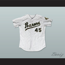Load image into Gallery viewer, Michael Jordan 45 Birmingham Barons Pinstriped White Baseball Jersey