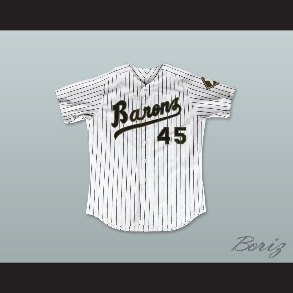Michael Jordan 45 Birmingham Barons Pinstriped White Baseball Jersey