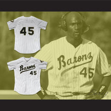Load image into Gallery viewer, Michael Jordan 45 Birmingham Barons Pinstriped White Baseball Jersey