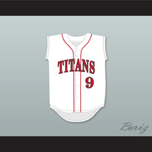 Load image into Gallery viewer, JT Realmuto 9 Carl Albert High School Titans White Baseball Jersey 1