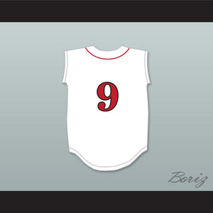 JT Realmuto 9 Carl Albert High School Titans White Baseball Jersey 1