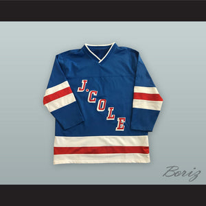 J. Cole 14 Forest Hills Drive Blue Hockey Jersey