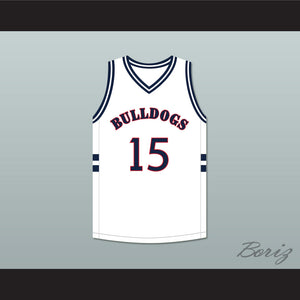 J. Cole 15 Bulldogs High School White Basketball Jersey