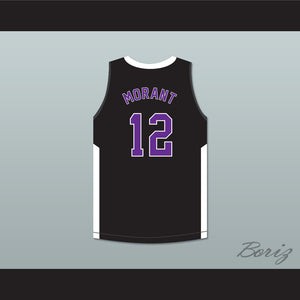 Ja Morant 12 Crestwood High School Knights Black Basketball Jersey 4