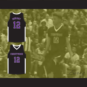Ja Morant 12 Crestwood High School Knights Black Basketball Jersey 4