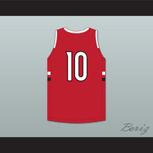 Load image into Gallery viewer, Jabari Smith Jr 10 Sandy Creek High School Patriots Red Basketball Jersey 1