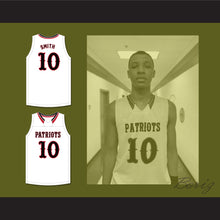 Load image into Gallery viewer, Jabari Smith Jr 10 Sandy Creek High School Patriots White Basketball Jersey 2
