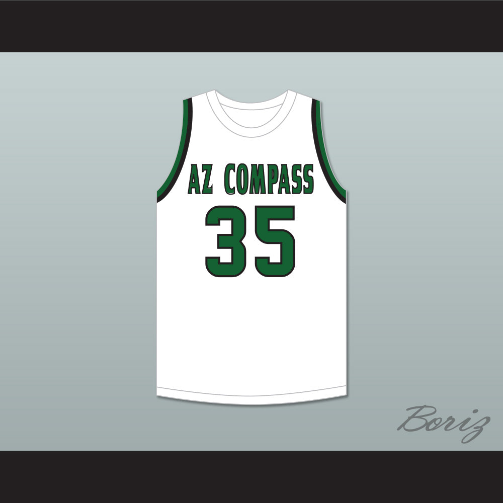 Jabari Walker 35 AZ Compass Prep Dragons White Basketball Jersey 2