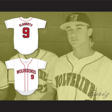 Load image into Gallery viewer, Jack Flaherty 9 Harvard-Westlake School Wolverines White Baseball Jersey 2