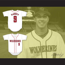 Load image into Gallery viewer, Jack Flaherty 9 Harvard-Westlake School Wolverines White Baseball Jersey 4
