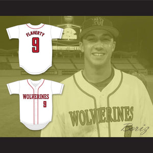 Jack Flaherty 9 Harvard-Westlake School Wolverines White Baseball Jersey 4
