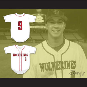 Jack Flaherty 9 Harvard-Westlake School Wolverines White Baseball Jersey 3