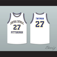 Load image into Gallery viewer, Jack Twyman 27 Central Catholic High School Pittsburgh Vikings White Basketball Jersey