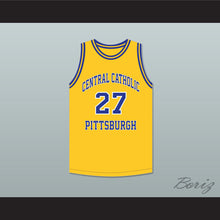 Load image into Gallery viewer, Jack Twyman 27 Central Catholic High School Pittsburgh Vikings Yellow Gold Basketball Jersey
