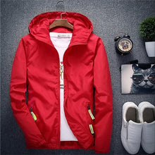 Load image into Gallery viewer, Jacket Men's Large Size Summer Bomber Spring Windbreaker cloth Streetwear Coat Hood 2020 Fashion Male Clothing 7XL Plus Size 6XL