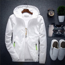 Load image into Gallery viewer, Jacket Men's Large Size Summer Bomber Spring Windbreaker cloth Streetwear Coat Hood 2020 Fashion Male Clothing 7XL Plus Size 6XL