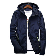 Load image into Gallery viewer, Jacket Men's Large Size Summer Bomber Spring Windbreaker cloth Streetwear Coat Hood 2020 Fashion Male Clothing 7XL Plus Size 6XL