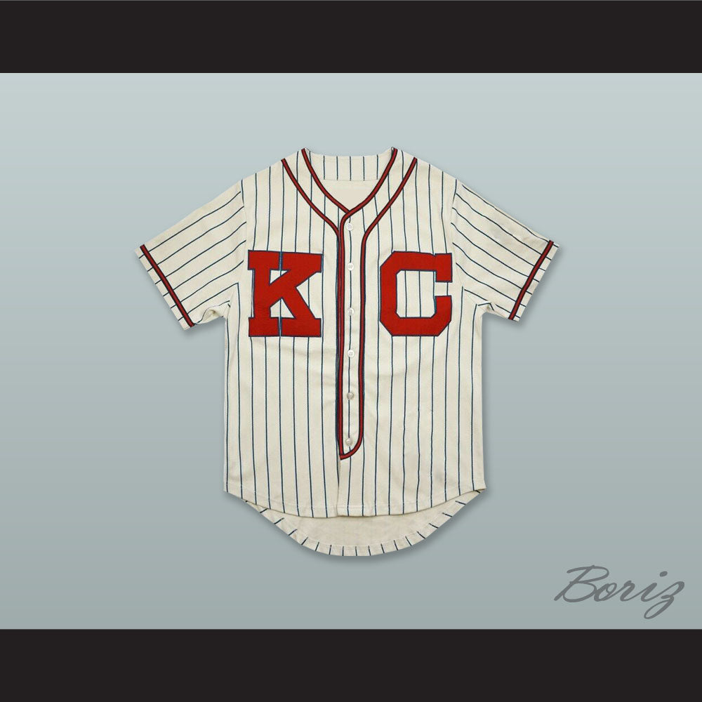 Jackie Robinson 5 Kansas City Monarchs Negro League White Pinstriped Baseball Jersey