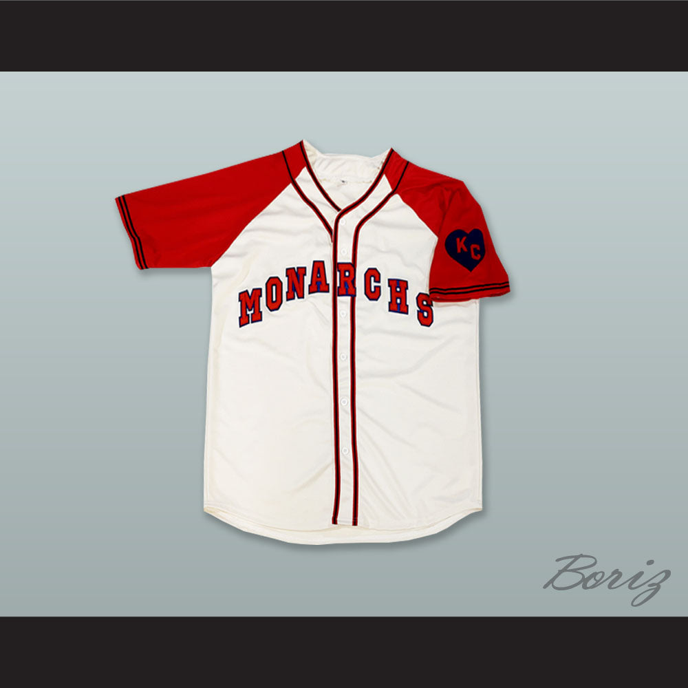 Jackie Robinson 5 Kansas City Monarchs White Button Down Baseball Jersey