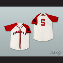 Load image into Gallery viewer, Jackie Robinson 5 Kansas City Monarchs White Button Down Baseball Jersey