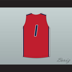 Jaden Hardy 1 Coronado High School Cougars Red Basketball Jersey 1