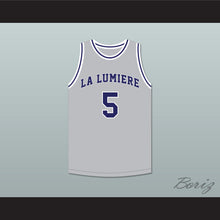 Load image into Gallery viewer, Jaden Ivey 5 La Lumiere School Lakers Light Gray Basketball Jersey 2