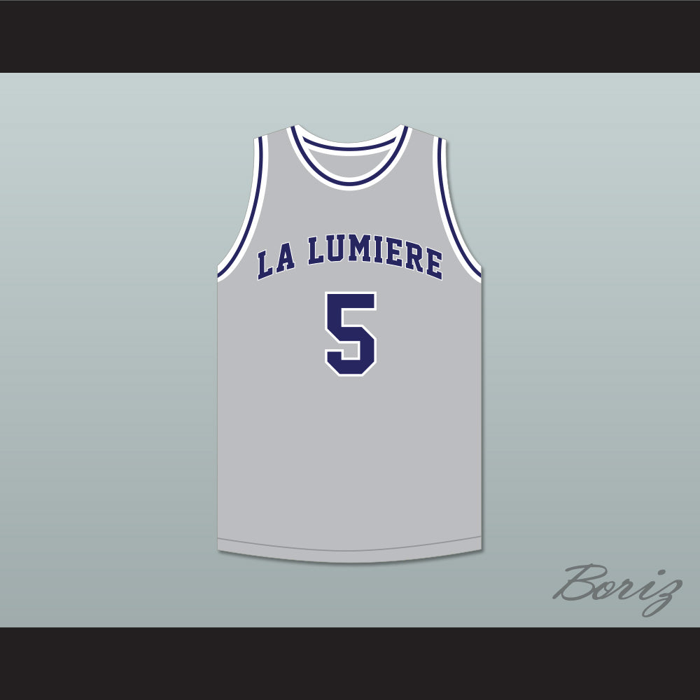 Jaden Ivey 5 La Lumiere School Lakers Light Gray Basketball Jersey 2