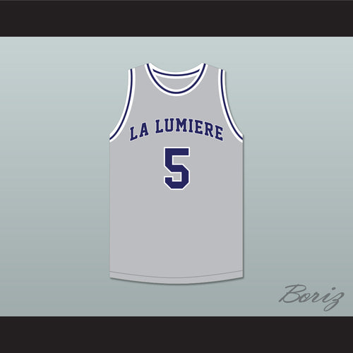 Jaden Ivey 5 La Lumiere School Lakers Light Gray Basketball Jersey 1