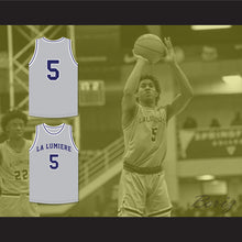 Load image into Gallery viewer, Jaden Ivey 5 La Lumiere School Lakers Light Gray Basketball Jersey 1