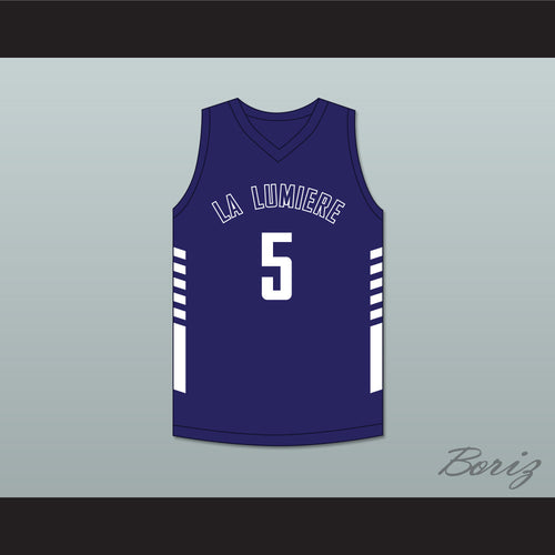 Jaden Ivey 5 La Lumiere School Lakers Navy Blue Basketball Jersey 2