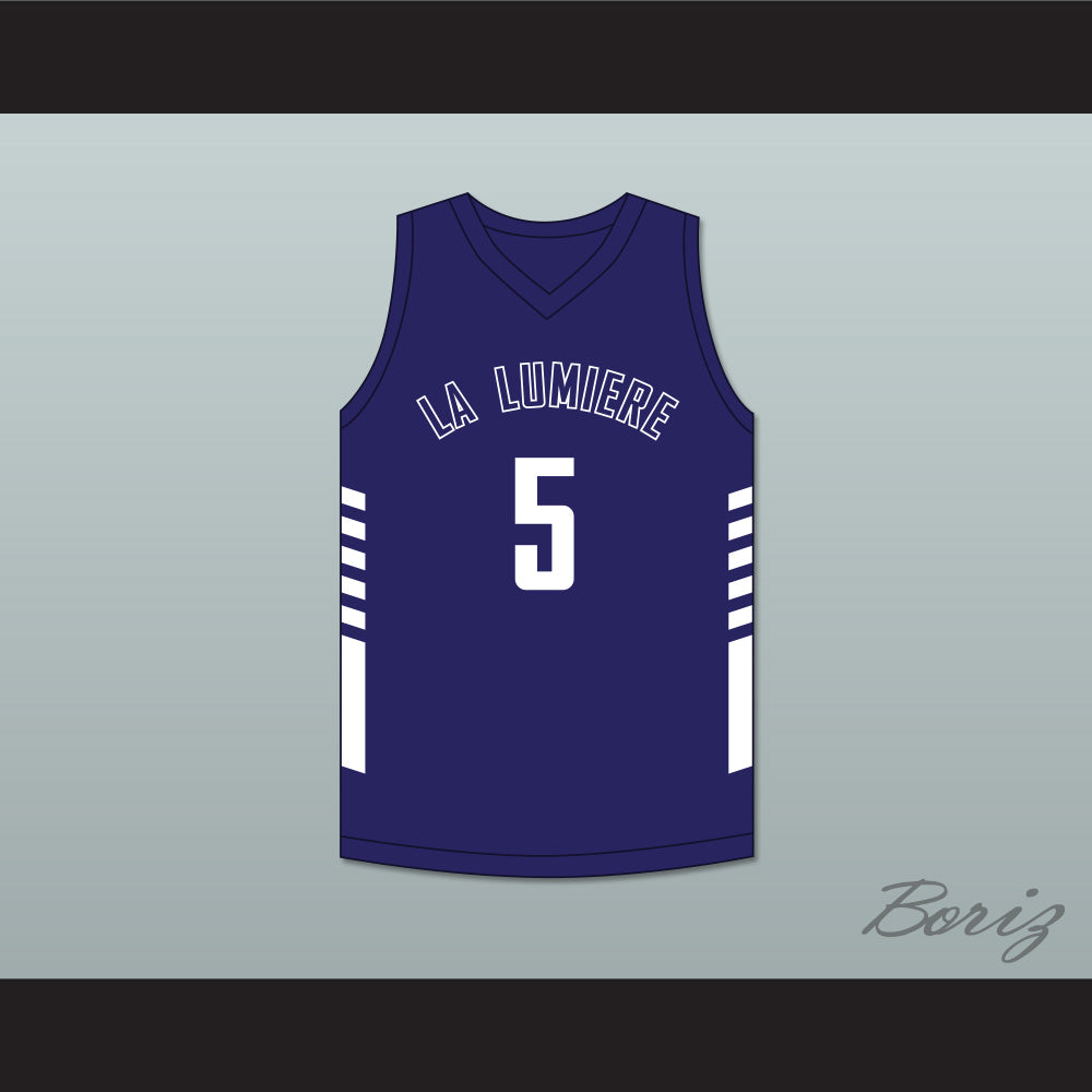 Jaden Ivey 5 La Lumiere School Lakers Navy Blue Basketball Jersey 2