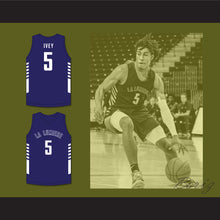 Load image into Gallery viewer, Jaden Ivey 5 La Lumiere School Lakers Navy Blue Basketball Jersey 2