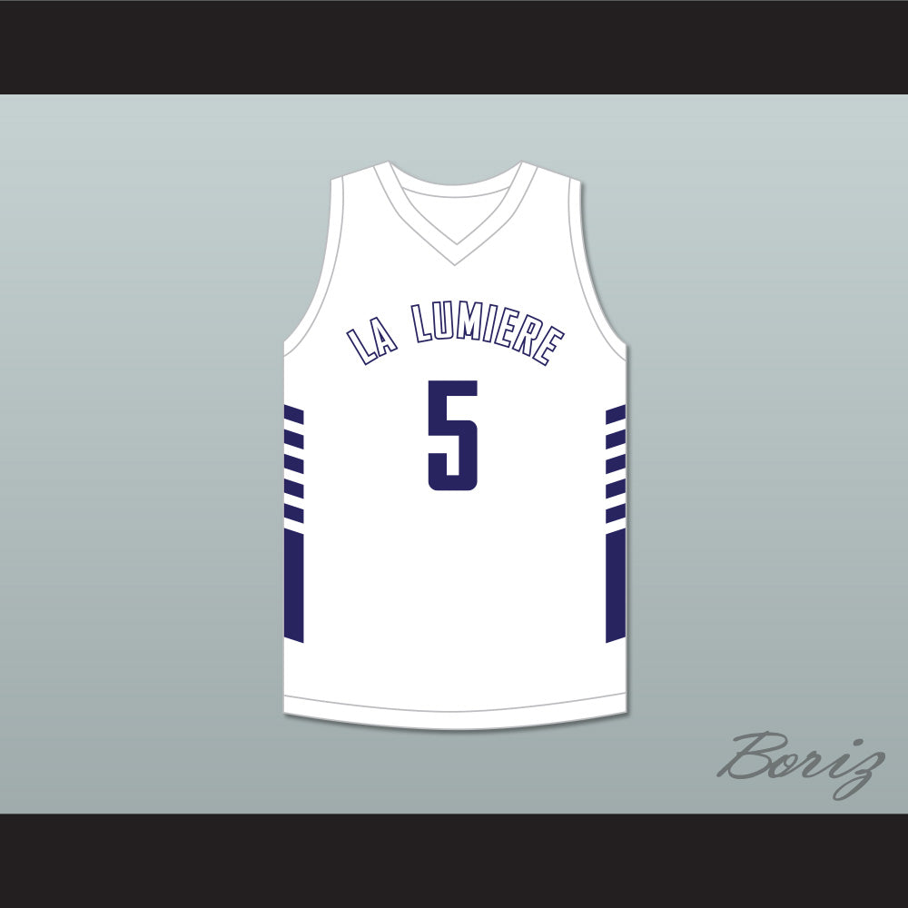 Jaden Ivey 5 La Lumiere School Lakers White Basketball Jersey 1