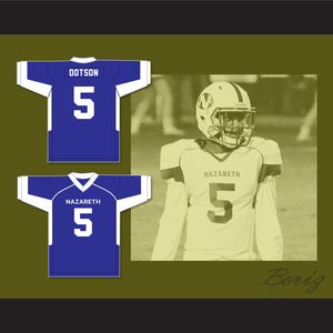 Jahan Dotson 5 Nazareth Area High School Blue Eagles Blue Football Jersey 2