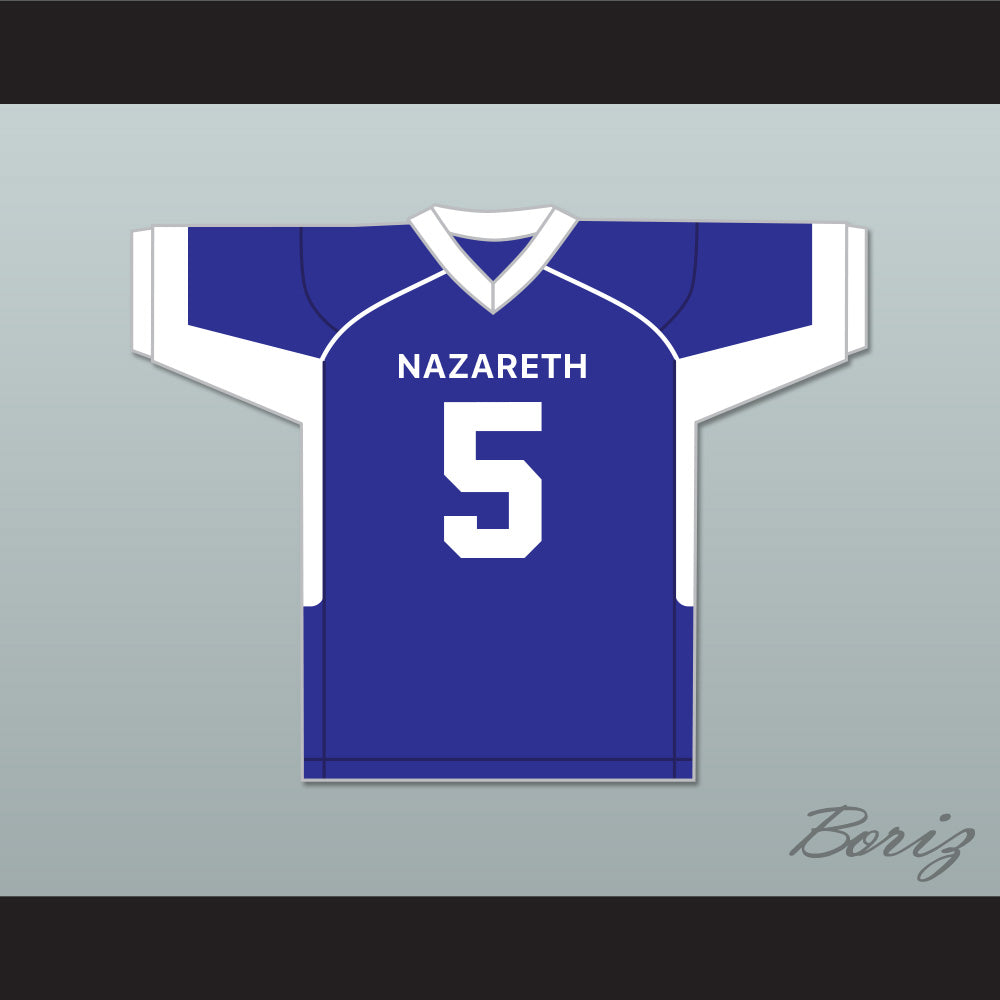 Jahan Dotson 5 Nazareth Area High School Blue Eagles Blue Football Jersey 1