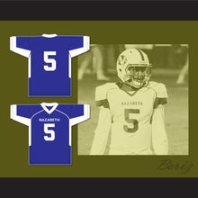 Load image into Gallery viewer, Jahan Dotson 5 Nazareth Area High School Blue Eagles Blue Football Jersey 1