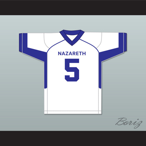 Jahan Dotson 5 Nazareth Area High School Blue Eagles White Football Jersey 2