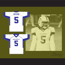 Load image into Gallery viewer, Jahan Dotson 5 Nazareth Area High School Blue Eagles White Football Jersey 2