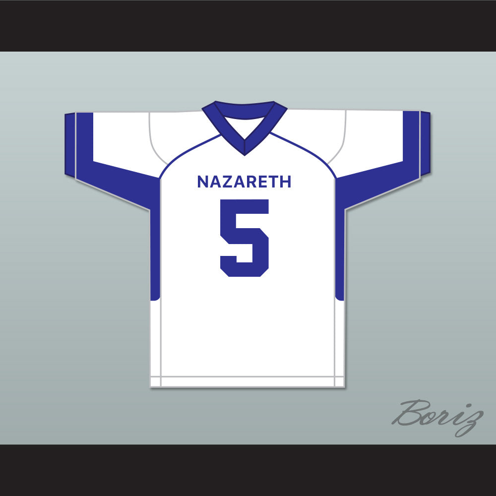 Jahan Dotson 5 Nazareth Area High School Blue Eagles White Football Jersey 1