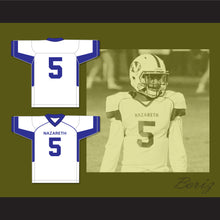 Load image into Gallery viewer, Jahan Dotson 5 Nazareth Area High School Blue Eagles White Football Jersey 1
