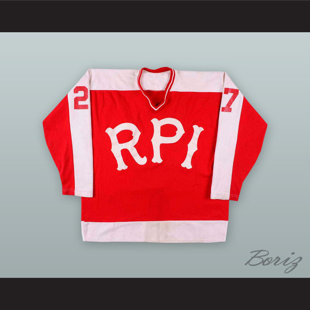 Jak Bestle 27 RPI Rensselaer Polytechnic Institute Engineers Red Hockey Jersey