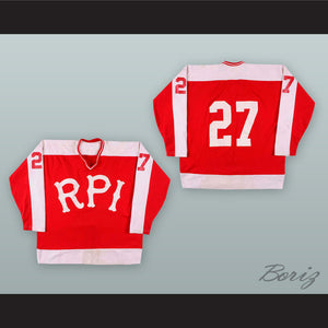 Jak Bestle 27 RPI Rensselaer Polytechnic Institute Engineers Red Hockey Jersey