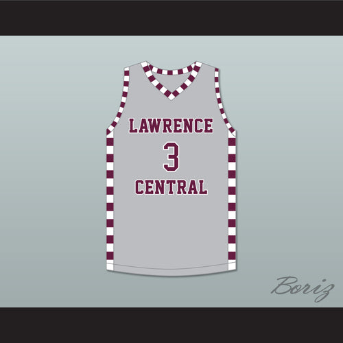 Jake LaRavia 3 Lawrence Central High School Bears Gray Basketball Jersey 1