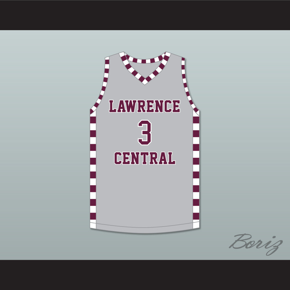 Jake LaRavia 3 Lawrence Central High School Bears Gray Basketball Jersey 1