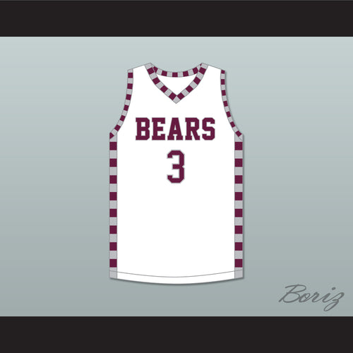 Jake LaRavia 3 Lawrence Central High School Bears White Basketball Jersey 2