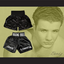 Load image into Gallery viewer, Jake &#39;Raging Bull&#39; Lamotta Black Boxing Shorts