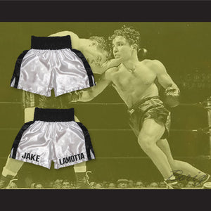 Jake Lamotta White Boxing Shorts