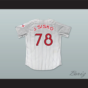 Jake Sisko 78 Deep Space Niners White Pinstriped Baseball Jersey